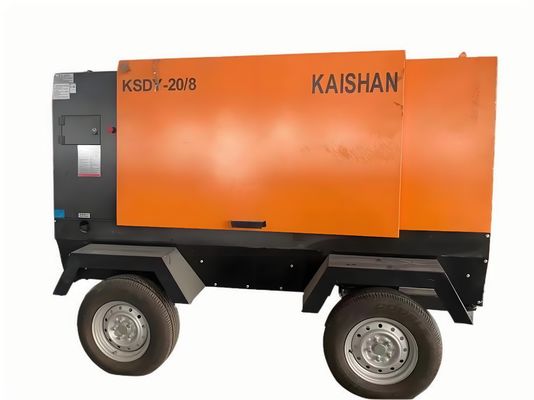 重工業用途向け低騒音型可搬式エアコンプレッサー